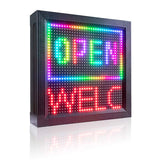 Leadleds 16in Open Sign Neon Message Board Temperature Humidity Led Timer Display